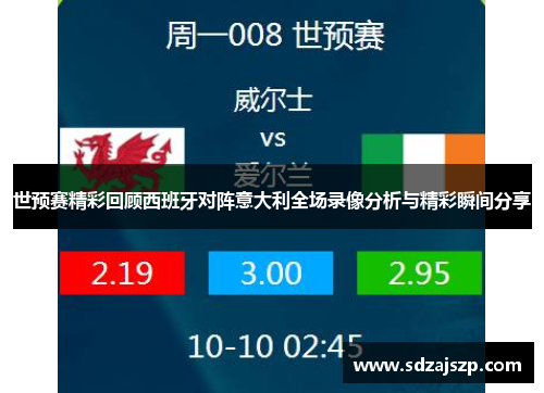 世预赛精彩回顾西班牙对阵意大利全场录像分析与精彩瞬间分享